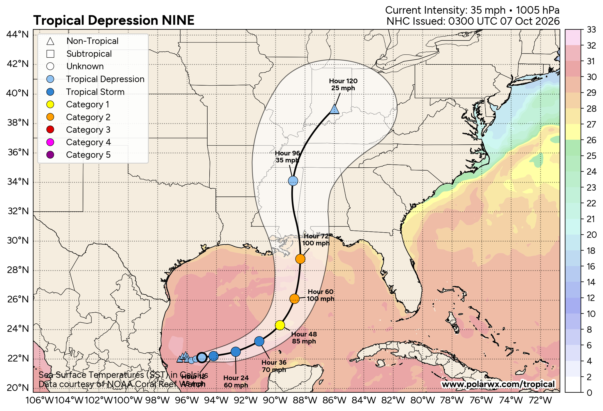 Tropical storm or hurricane Isaias forecast path and intensity