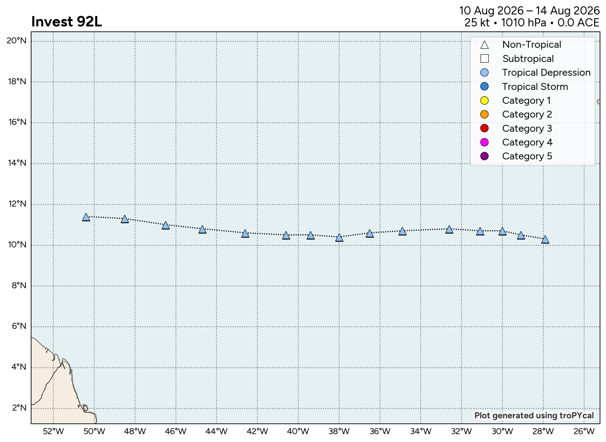 Invest 92L Model Tracks
