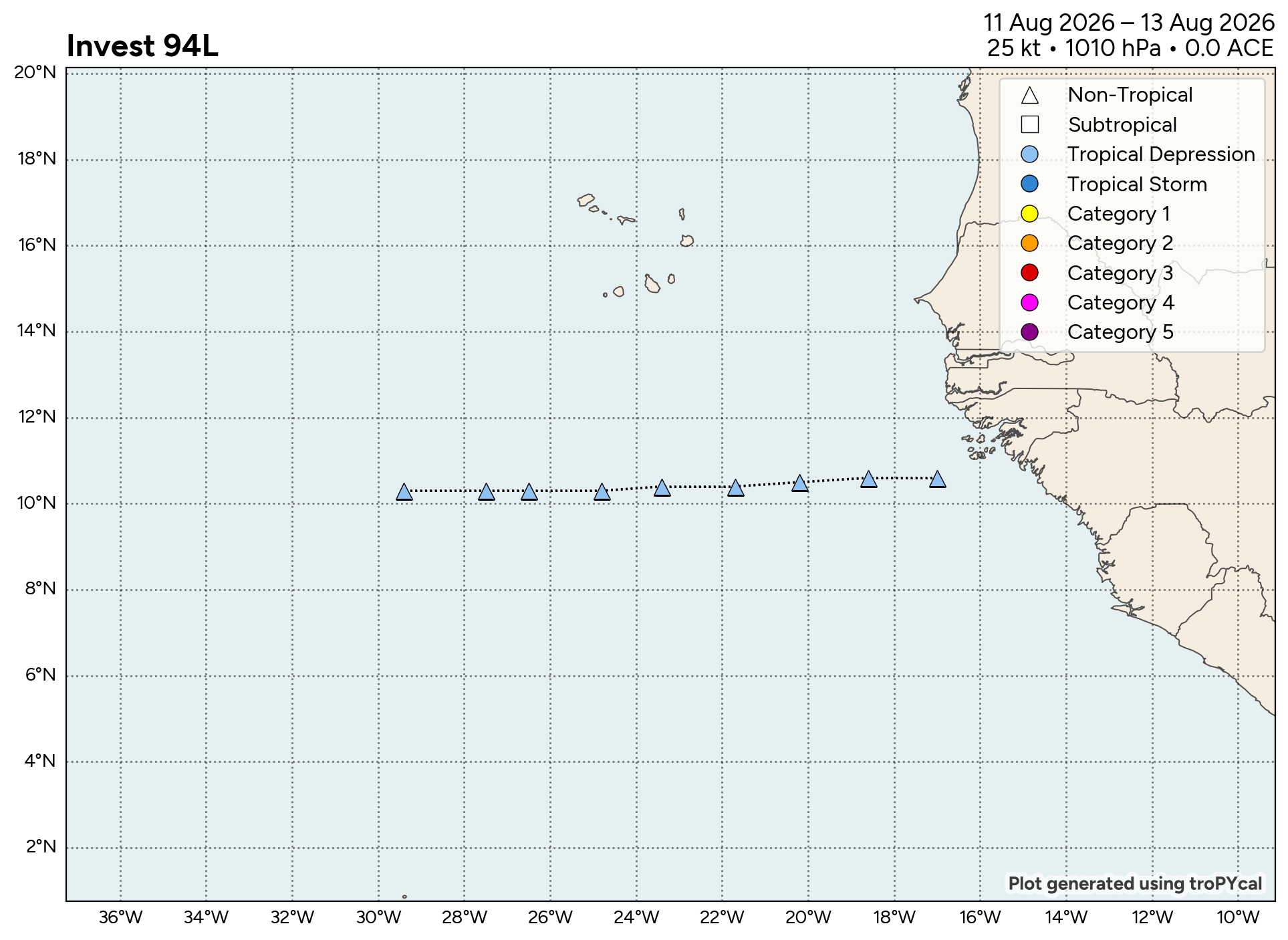 Invest 94L Model Tracks